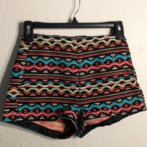 H&M High Waisted Embroidered Shorts